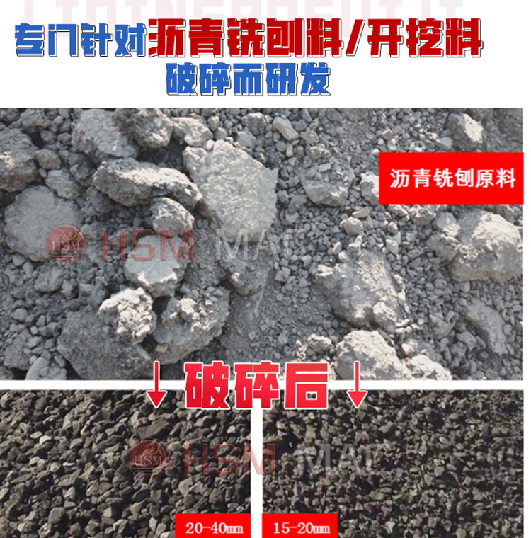 柔性破碎機(jī) 銑刨料破碎篩分 瀝青銑刨料雙齒輥破碎機(jī)